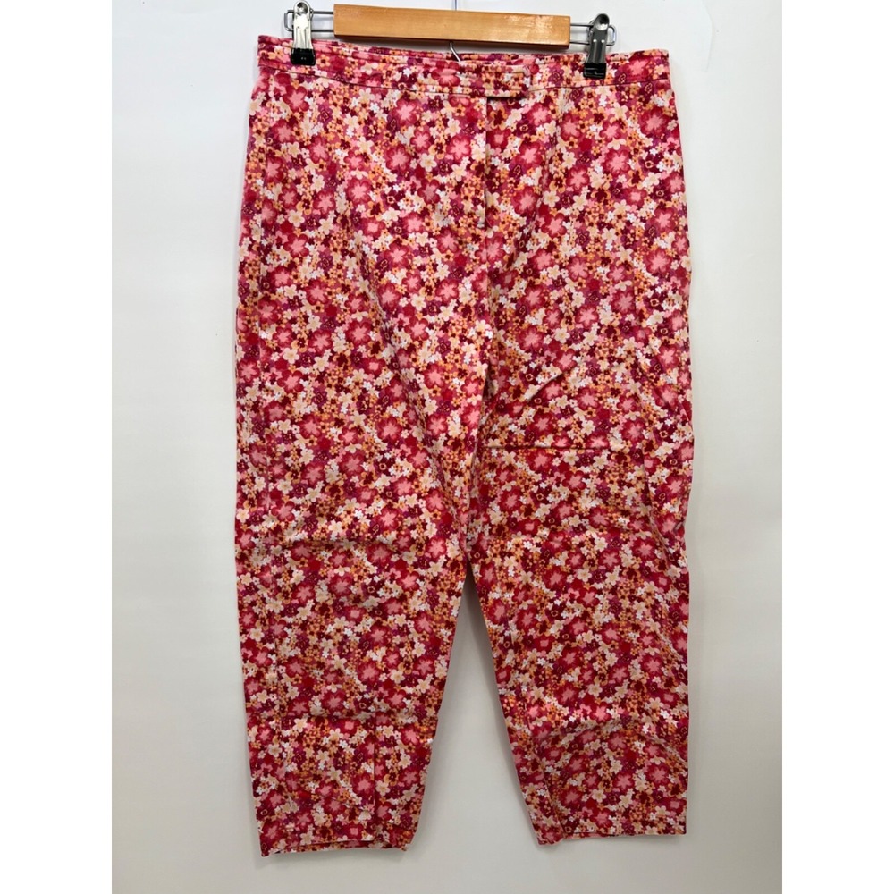 Haggar Pink‎ Floral Pants size 12 straight leg